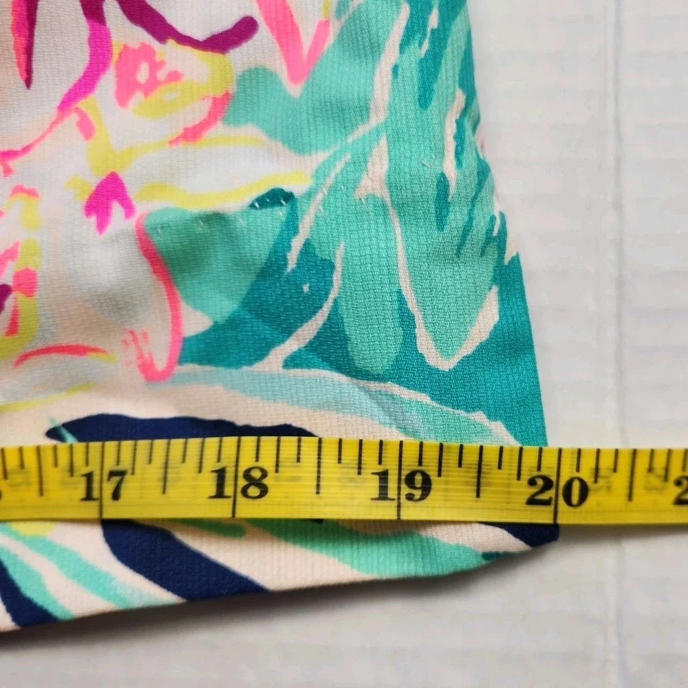 Lilly Pulitzer Womens Tropical Print Skort Sz 00 Bright Pink & Green Beach Skirt